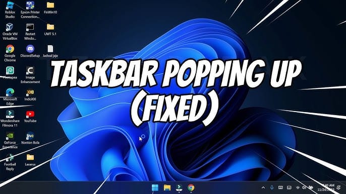 Fix Taskbar Popping Up While Gaming in Windows 11/10