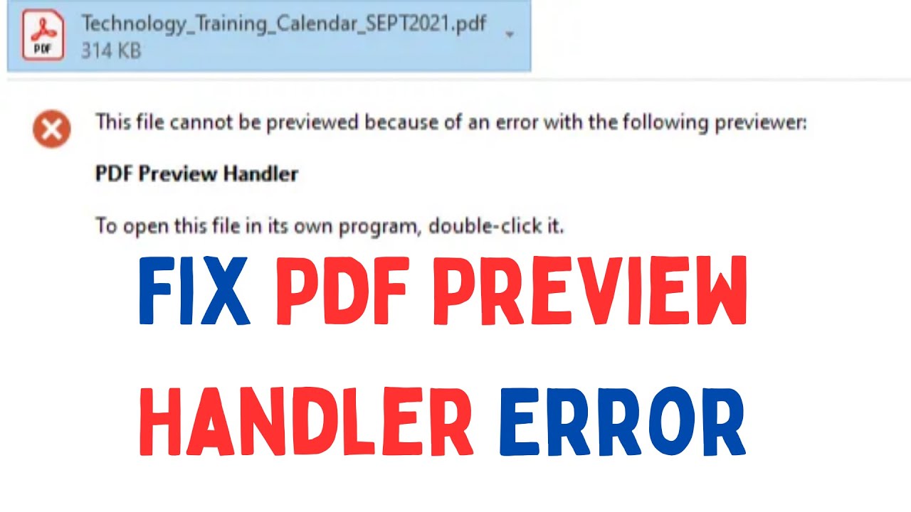 Reinstall PDF Preview Handler for Seamless File Viewing