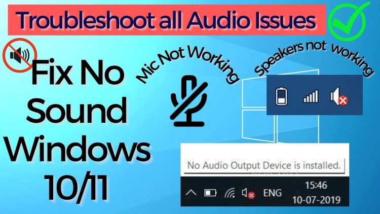 Fix Audio Not Working Windows 10 Sound Problem Fast