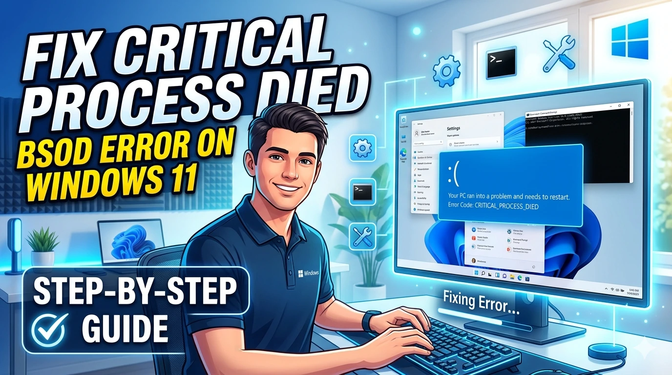 Fix Critical Process Died Bsod Error On Windows 11