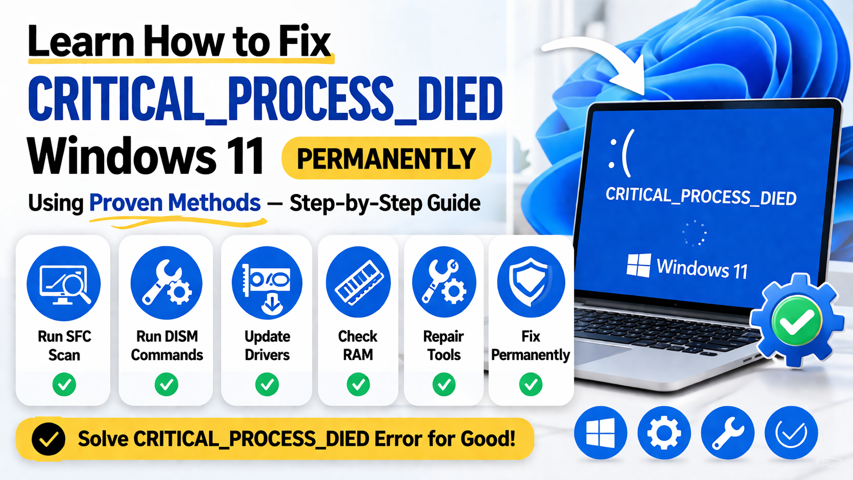 How to Fix critical_process_died Windows 11 Permanently