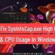 Fix SysInfoCap.exe High Memory Usage on Windows PC