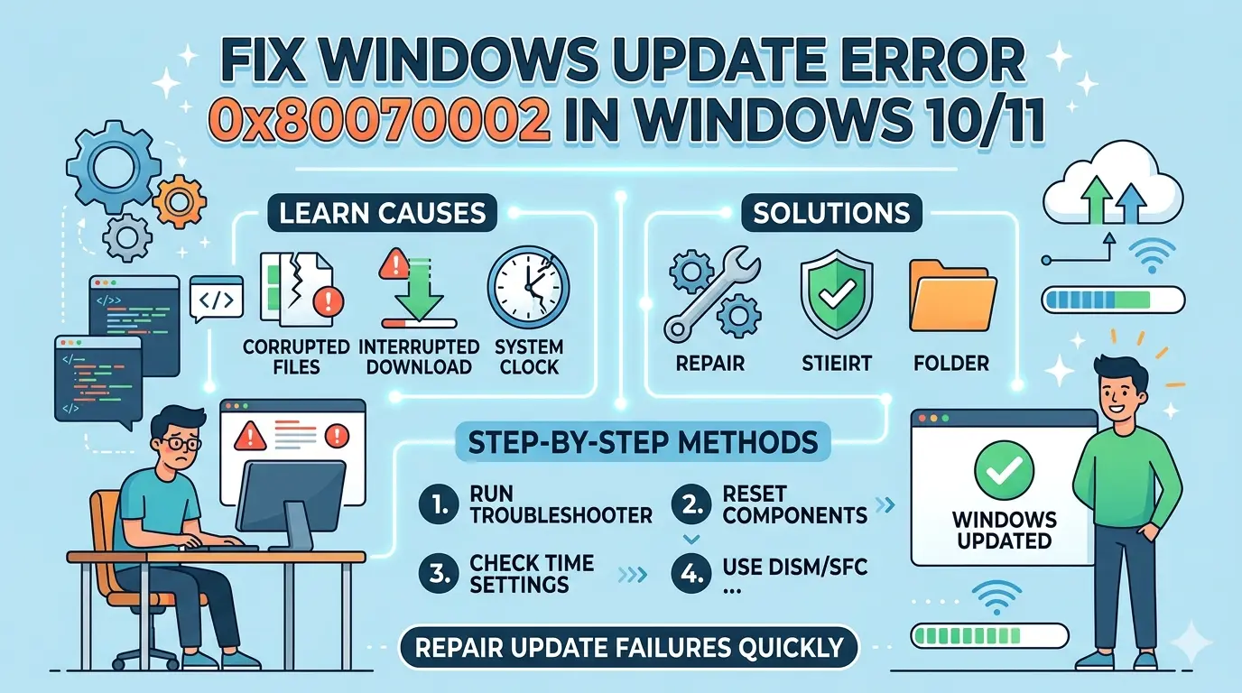 Fix Windows Update Error 0x80070002 (Step-by-Step Guide)