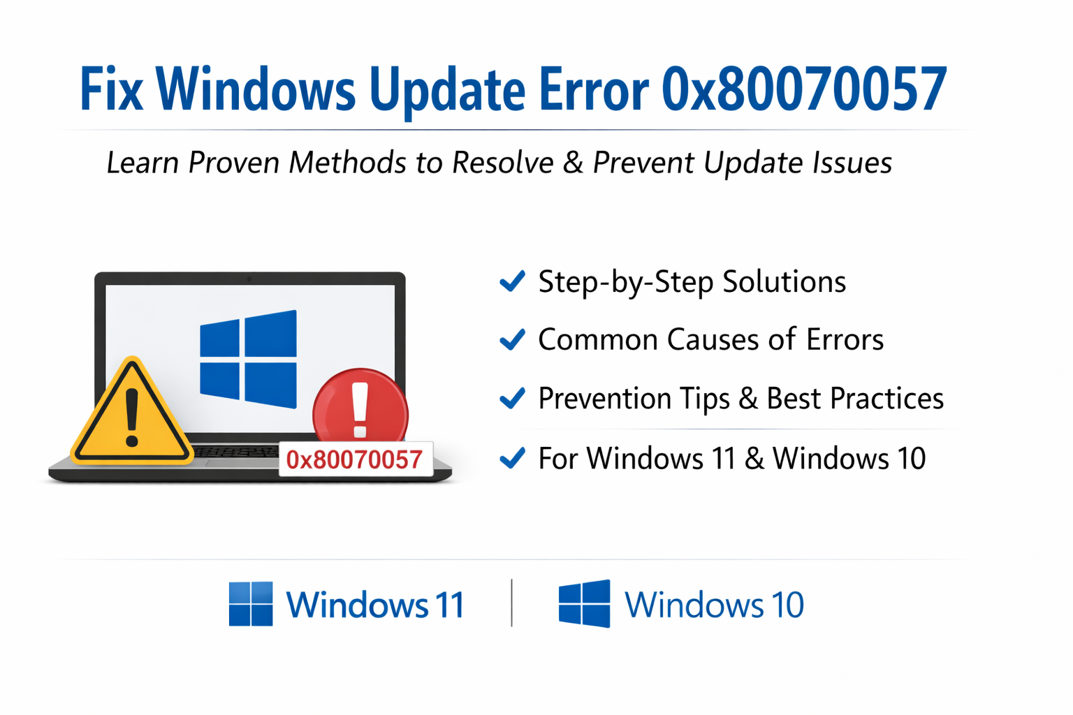 Fix Windows Update Error 0x80070057 Quickly & Permanently