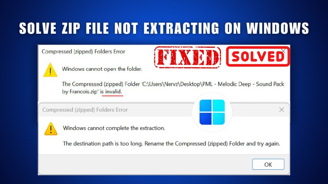 How to Fix ZIP File Not Extracting on Windows