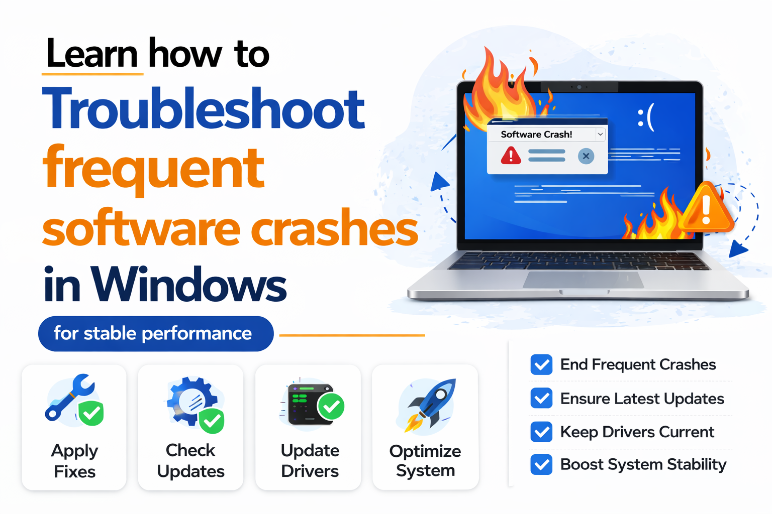 Troubleshoot frequent software crashes in Windows