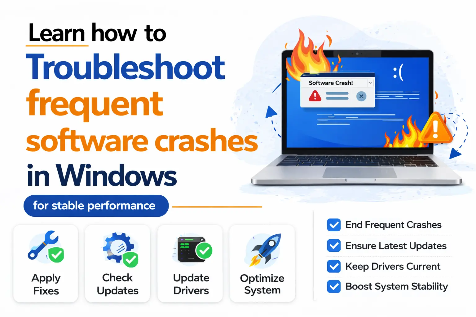 Troubleshoot frequent software crashes in Windows