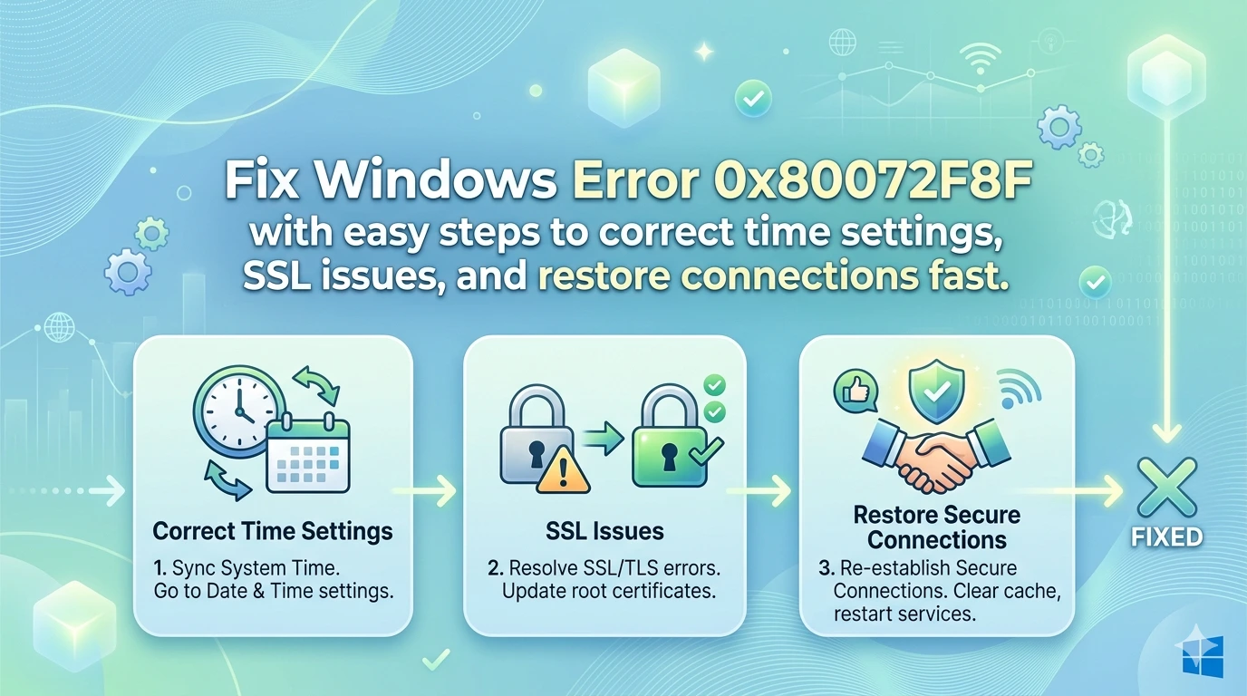 Windows Error 0x80072F8F – Security Certificate Error