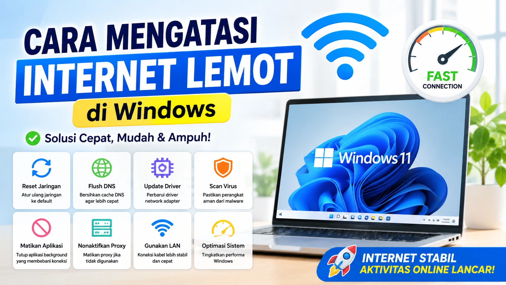 Cara Mengatasi Internet Lemot di Windows dengan Cepat