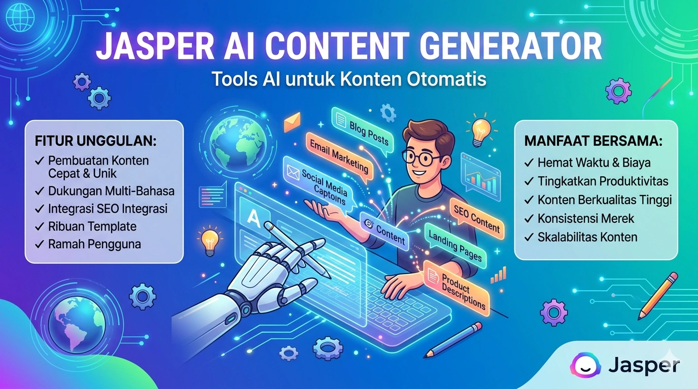 Jasper AI Content Generator: Tools AI untuk Konten Otomatis