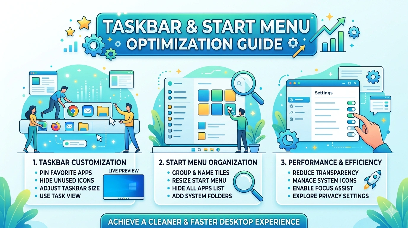 Taskbar and Start Menu Optimization Guide