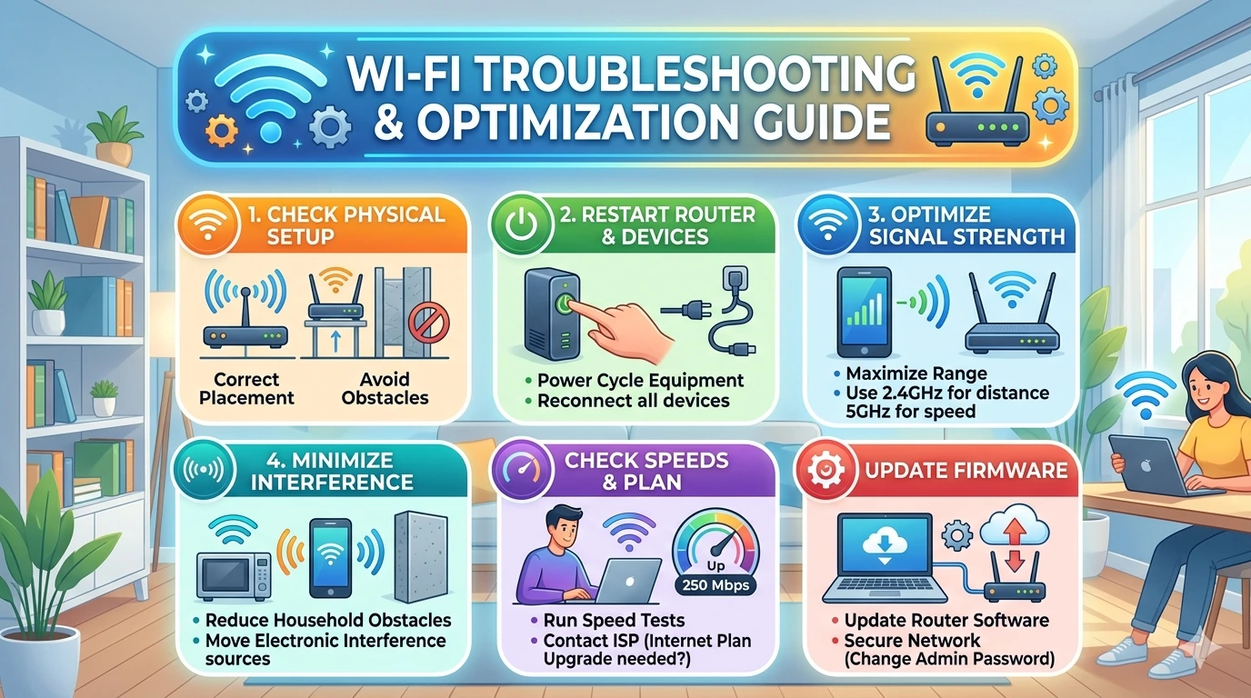 Wi‑Fi Troubleshooting & Optimization Guide