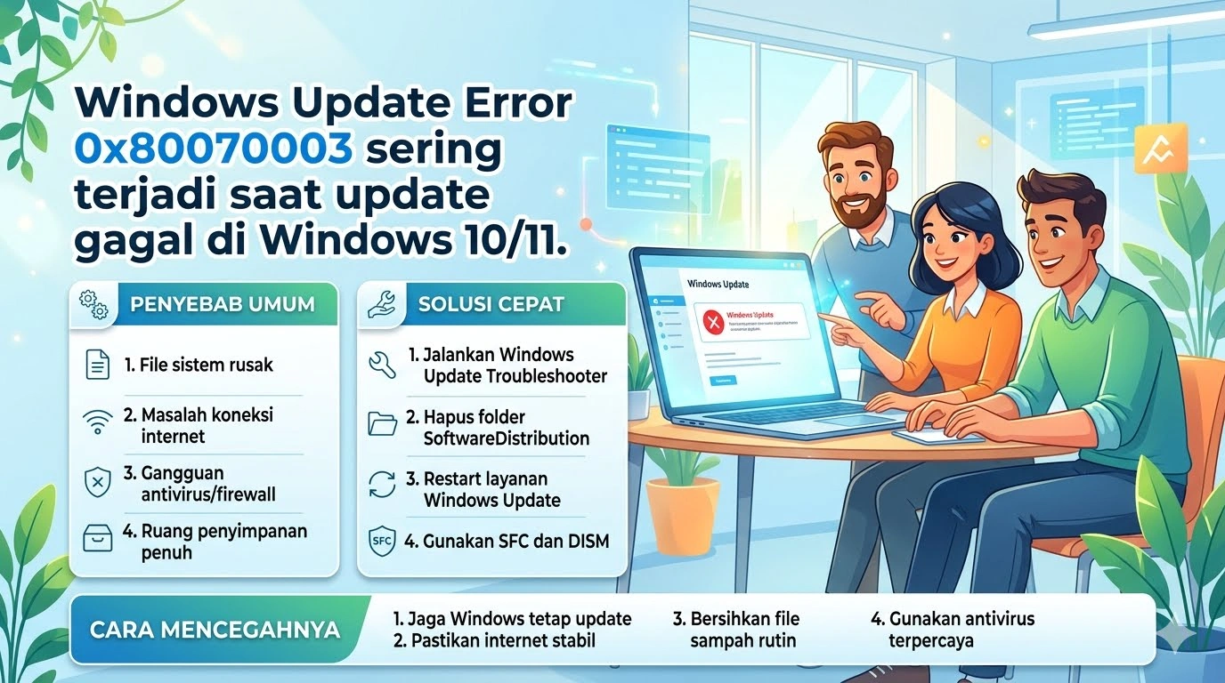 Windows Update Error 0x80070003 di Windows 10/11